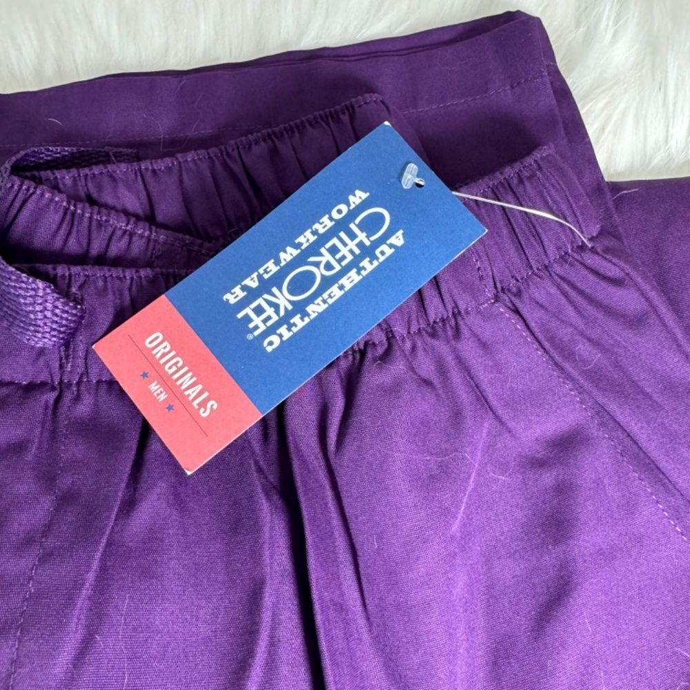 Cherokee Workwear NWT Purple Scrub Pants Sz M - Picture 4 of 6
